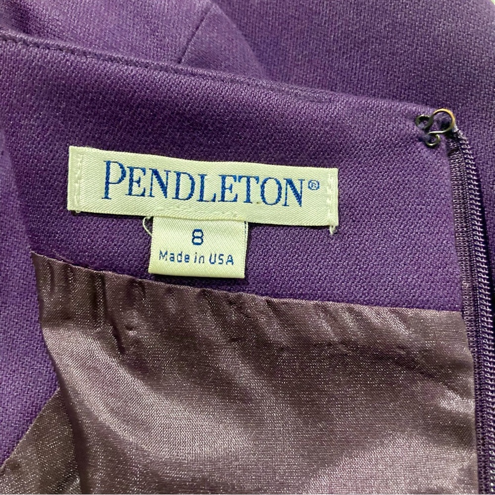 Pendleton Y2K 100% Virgin Wool Sleeveless Sheath Dress Sz 8 Made in USA 2000s - Picture 12 of 16
